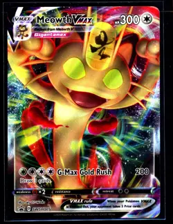 Meowth VMAX Black Star Promo - SWSH005 Sword & Shield LP TCG Pokemon 0102#271 - Image 1