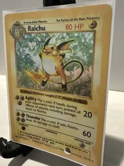 Pokemon TCG Raichu Holo Rare Shadowless Base Set 14/102 Wizards Of The Coast - Image 2