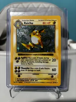 Pokemon TCG Shadowless Raichu Base Set 14/102 Holo Rare WOTC 1999 - Image 1