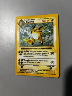 Pokemon TCG Shadowless Raichu Base Set 14/102 Holo Rare WOTC 1999 - Image 4