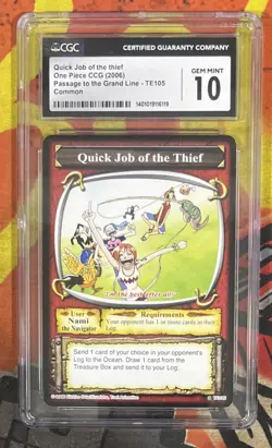 Nami “Quick Job Of The Thief” Vintage One Piece PTTGL CGC 10 - Common (2006) - Image 1