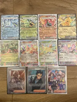 Pokemon TCG Prismatic Evolutions 11x Card Bundle, Including Pikachu Ex 028 - Image 1