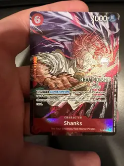 One Piece TCG Shanks P-083 CS CHAMPIONSHIP EVENT PACK FINALIST TEXTURED 25-26 - Image 1