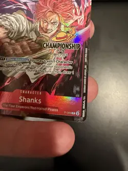 One Piece TCG Shanks P-083 CS CHAMPIONSHIP EVENT PACK FINALIST TEXTURED 25-26 - Image 4
