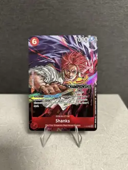 One Piece TCG Shanks P-083 CS CHAMPIONSHIP EVENT PACK FINALIST TEXTURED 25-26 - Image 1