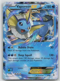 Pokemon Card Vaporeon EX Ultra Rare Generations 24/83 NM - Image 1