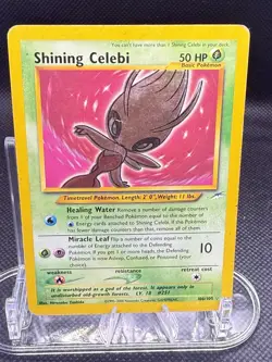 Shining Celebi - 106/105 - Pokemon Neo Destiny Unlimited Holo Rare Card WOTC HP - Image 1