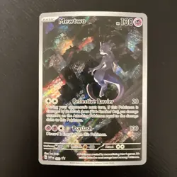 Pokemon TCG Mewtwo SVP 052 Black Star Promo Scarlet & Violet 151 Promo Damaged - Image 1