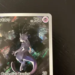 Pokemon TCG Mewtwo SVP 052 Black Star Promo Scarlet & Violet 151 Promo Damaged - Image 3