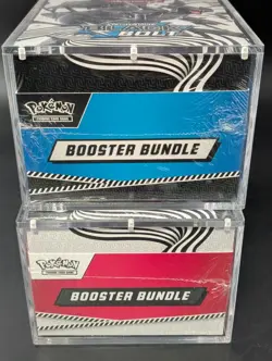 2x Pokemon Black Bolt White Flare Sealed Booster Bundle Display Case W/Acrylic - Image 5
