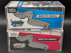 2x Pokemon Black Bolt White Flare Sealed Booster Bundle Display Case W/Acrylic - Image 4