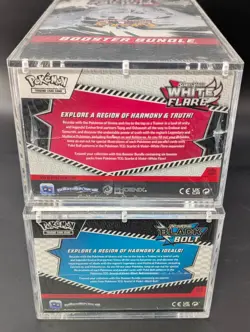 2x Pokemon Black Bolt White Flare Sealed Booster Bundle Display Case W/Acrylic - Image 3