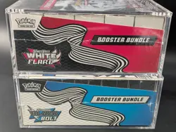 2x Pokemon Black Bolt White Flare Sealed Booster Bundle Display Case W/Acrylic - Image 4