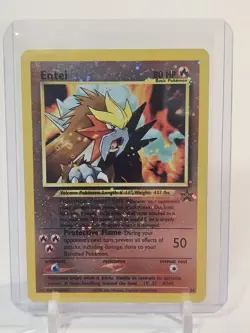 1999 Pokemon Wizards Black Star Promos Entei Holo #34 - Image 2
