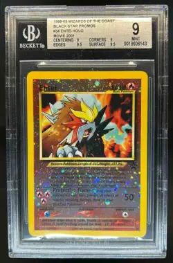 1999 Pokemon Wizards Black Star Promos Entei #34 BGS 9 - Image 1