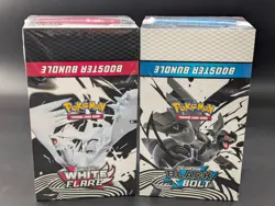 2x Pokemon SV10.5 Black Bolt White Flare Sealed Booster Bundle Display Case - Image 1