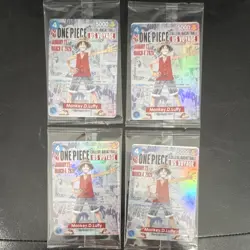 Bandai One Piece College Basketball US Voyage Monkey D. Luffy Promo (4 card lot) - Image 1