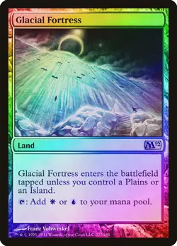 Glacial Fortress FOIL Magic 2012 / M12 HEAVILY PLD Land Rare MAGIC CARD ABUGames - Image 1
