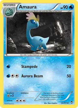 Amaura 25/111 Furious Fists Pokemon Card NM - Image 1