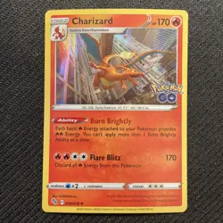 Charizard 010/078 Pokemon GO Holo Rare Starter Pokemon Trading Card Game 2022 NM - Image 1