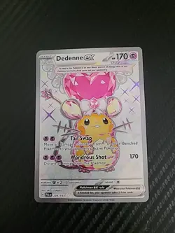 Pokemon Dedenne EX TCG Secret Rare Holo Card 239/193 Sv02: Paldea Evolved - Image 1