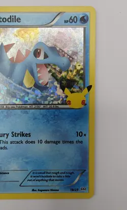 2021 Pokemon McDonalds 25th Anniversary Totodile 18/25 Holo Card NM - Image 3