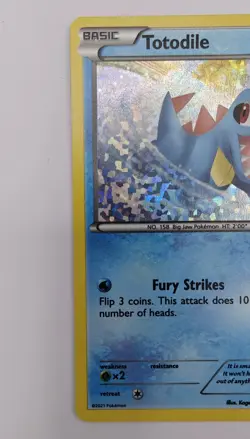 2021 Pokemon McDonalds 25th Anniversary Totodile 18/25 Holo Card NM - Image 4