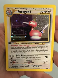 Pokemon Cards WOTC: Neo Revelation 1st Edition Rare Holo: Porygon2 12/64 - NM🌟 - Image 1