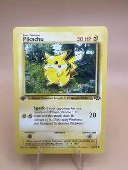 1st Edition Pikachu 60/64 Jungle Set Rare Vintage Pokemon Card - LP - Image 1