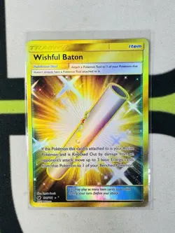 Wishful Baton - 121/111 - Pokemon Crimson Invasion Sun Moon Secret Rare Card NM - Image 1