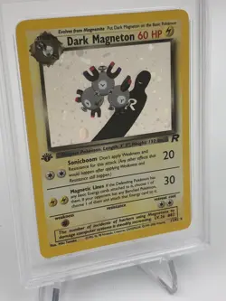 2000 POKEMON TEAM ROCKET Card DARK MAGNETON -HOLO 11/82 1ST EDITION grade PSA 7 - Image 3