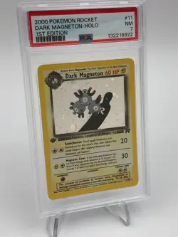2000 POKEMON TEAM ROCKET Card DARK MAGNETON -HOLO 11/82 1ST EDITION grade PSA 7 - Image 5
