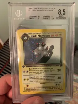 2000 Pokemon - 1st Edition Dark Magneton Holo Rare - Team Rocket 11/82 - BGS 8.5 - Image 3