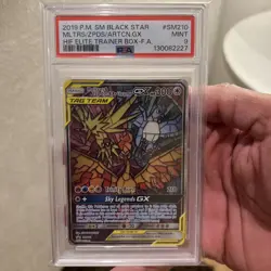 Moltres & Zapdos & Articuno GX SM210 PSA 9 | Pokemon TCG Hidden Fates ETB Promo - Image 1