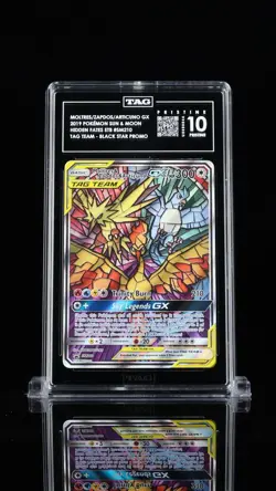 TAG 10 - Moltres & Zapdos & Articuno GX SM210 Hidden Fates ETB Promo Pokemon TCG - Image 1