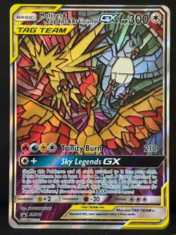 Moltres & Zapdos & Articuno GX SM210 promo - Hidden Fates Pokemon TCG Card NM - Image 1