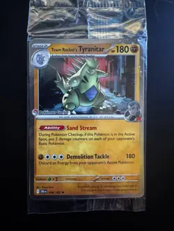 Pokemon Center Team Rocket's Tyranitar 096/182 Destined Rivals Promo Sealed - Image 1