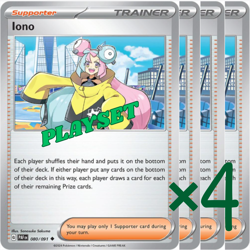 4X Iono 080/091 X4 - Scarlet & Violet - PAL or PAL Playset - Pokemon TCG *READ* - Image 1
