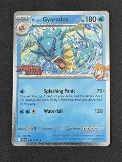 ◓Misty's Gyarados 049/182 Destined Rivals - Pokemon Prerelease Stamped Holo*NM◓ - Image 2