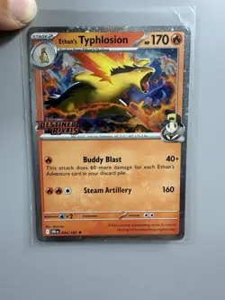 Ethan's Typhlosion 034/182 SWIRL STAMPED Destined Rivals Promo Pokemon TCG MINT - Image 1