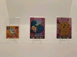 Vintage Japanese Pokemon Pocket Monsters Vending Prizm Stickers LOT x16 - Image 2