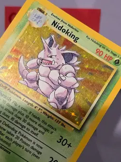 💚 Pokemon NIDOKING Base Set * 11/102 * Holo LP++ - C - Image 5