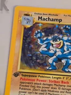 😻 Pokemon MACHAMP * 1st Edition * Base Set 8/102 * HOLO * LP (k) - Image 2