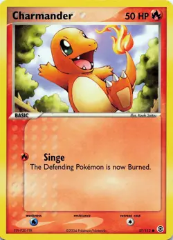 POKEMON Charmander - 057/112 #57/112 Normal FireRed & LeafGreen NM - Image 1