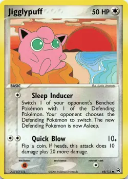 POKEMON Jigglypuff #65/112 Normal FireRed & LeafGreen NM - Image 1