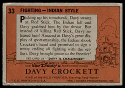 1956 TOPPS DAVY CROCKETT FIGHTING INDIAN STYLE #33 - Image 2