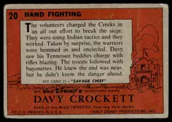 1956 TOPPS DAVY CROCKETT HANDS FIGHTING #20 - Image 2