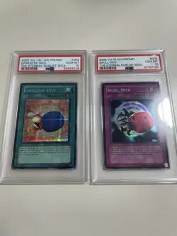 2002 Yugioh EDS-002 EDS-003 Graceful Dice Skull Dice PSA 10 - Image 1