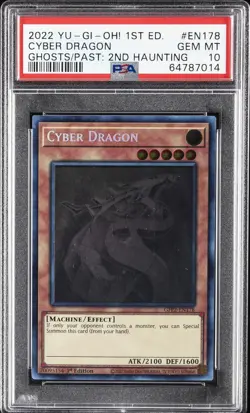 2022 YU-GI-OH! GFP2-GHOSTS FROM THE PAST: THE 2ND HAUNTING CYBER DRAGON PSA 10 - Image 1
