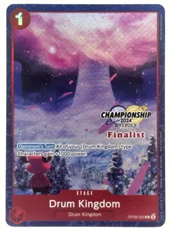 Drum Kingdom OP08-020 EN ONE PIECE TCG 2024 Championship Finalist-NM - Image 1